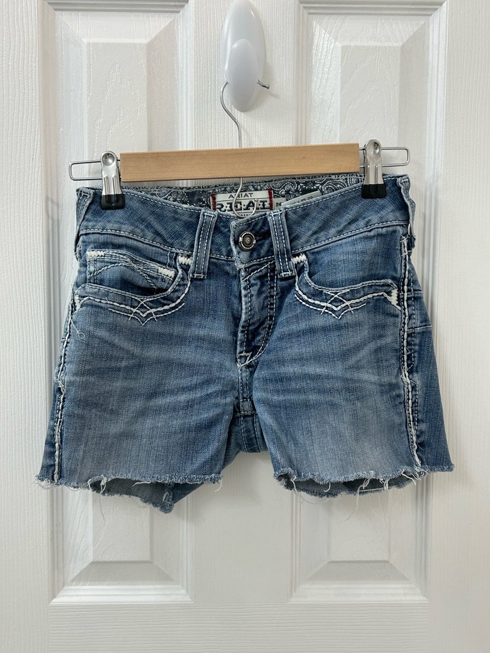Ariat Women's Faded Blue Denim Cutoff Shorts